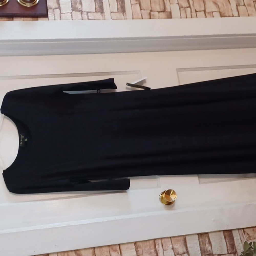 DN design black dress 3/4 sleeve style 25967 m size 10